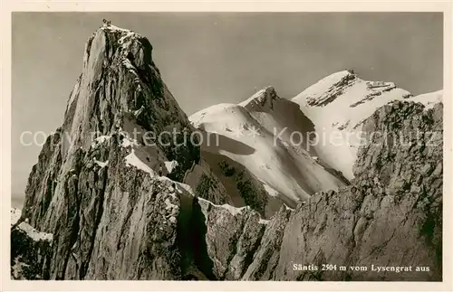 AK / Ansichtskarte  Saentis_2504m_AR Blick vom Lysengrat 