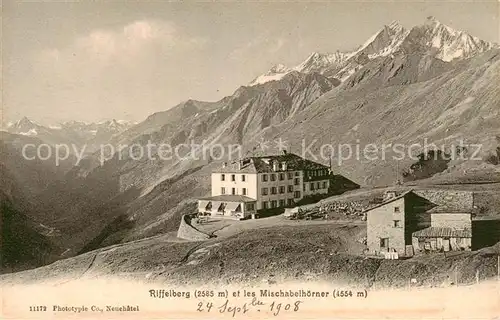 AK / Ansichtskarte  Riffelberg_VS mit Mischabelhoerner 