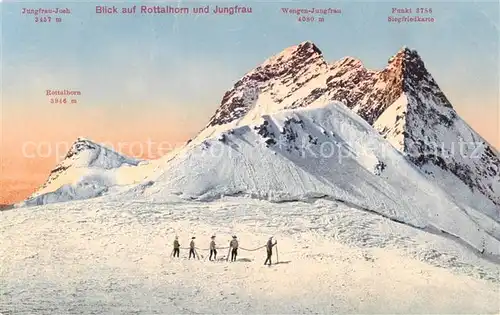 AK / Ansichtskarte  Jungfrau_BE mit Jungfraujoch Rottalhorn Wengen Jungfrau  Jungfrau BE