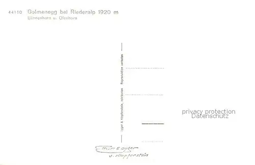 AK / Ansichtskarte  Riederalp_VS Golmenegg mit Binnenhorn und Ofenhorn 