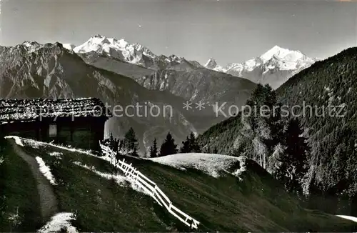 AK / Ansichtskarte  Riederalp_VS Aletschgebiet Mischabel Matterhorn Weisshorn 