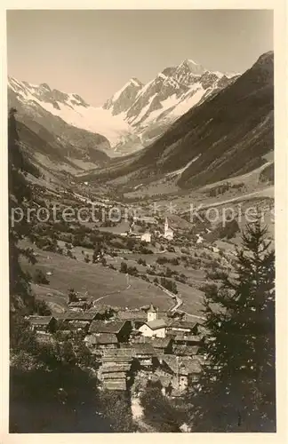 AK / Ansichtskarte  Loetschental_VS mit Ferden und Kippel 