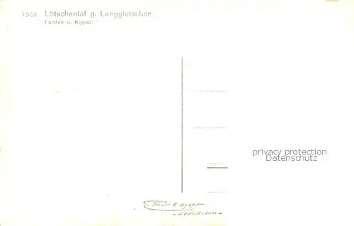 AK / Ansichtskarte  Loetschental_VS mit Langgletscher Ferden und Kippel 