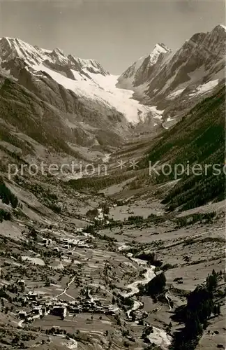 AK / Ansichtskarte  Loetschental_VS mit Langgletscher Wiler Sattelhorn und Kippel 