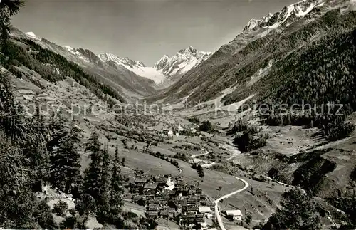 AK / Ansichtskarte  Loetschental_VS mit Ferden und Kippel 