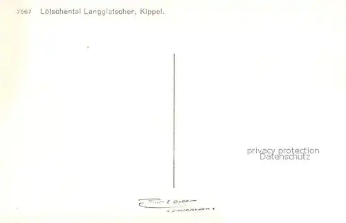 AK / Ansichtskarte  Loetschental_VS mit Langgletscher und Kippel 