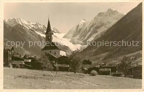 AK / Ansichtskarte  Kippel_VS mit Ahnengrat Loetschenluecke Sattelhorn und Schiahorn 