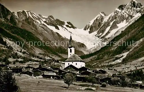 AK / Ansichtskarte  Kippel_VS mit Ahnengrat Langgletscher Sattelhorn und Schienhorn 