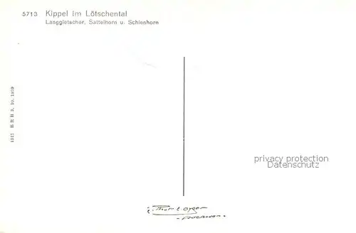 AK / Ansichtskarte  Kippel_VS mit Langgletscher Sattelhorn und Schienhorn 