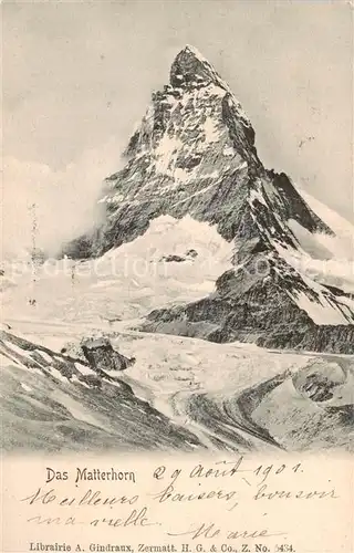 AK / Ansichtskarte  Zermatt_VS Matterhorn Zermatt_VS