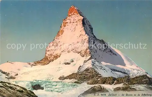 AK / Ansichtskarte  Zermatt_VS Le Cervin vu du Riffelberg Zermatt_VS