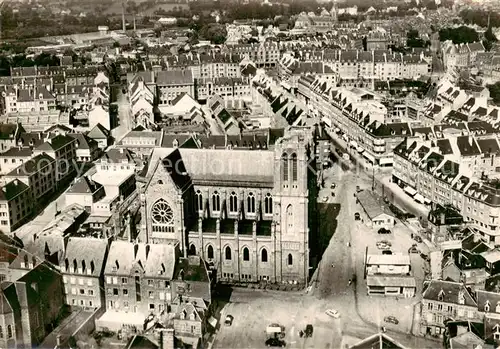 AK / Ansichtskarte  Flers_61_Orne Eglise St Germain et rue du 6 Juin 