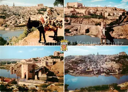 AK / Ansichtskarte  Toledo_Castilla-La_Mancha_ES Vistas generales y Puente de San Martin 