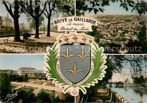AK / Ansichtskarte  Brive-la-Gaillarde Place de la Guierle Promenade au bord du Canal Vue generale Brive-la-Gaillarde
