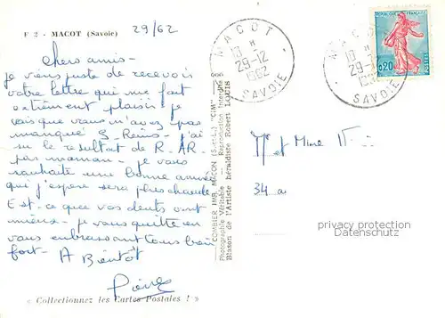 AK / Ansichtskarte  Macot-la-Plagne_73_Savoie Vue d'ensemble 