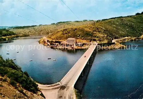AK / Ansichtskarte  Garabit_Viaduc_Construction_Eiffel_15_Cantal Vue sur le Lac et le Pont Routier Paris Barcelone 