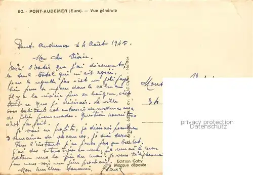 AK / Ansichtskarte  Pont-Audemer Vue generale Pont-Audemer