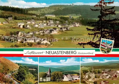 AK / Ansichtskarte 73815986 Neuastenberg Panorama Teilansichten mit Kirche Neuastenberg