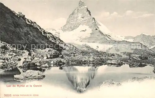 AK / Ansichtskarte  Zermatt_VS Lac de Ryffel et le Cervin Zermatt_VS