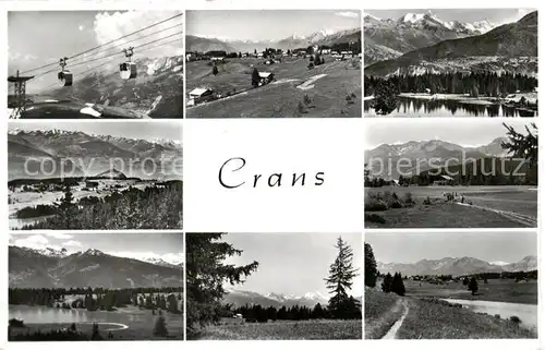 AK / Ansichtskarte  Crans-Montana Teilansichten mit Gondelbahn  Crans-Montana