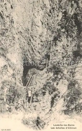AK / Ansichtskarte  Loueche-les-Bains__Leukerbad_VS Les echelles d'Albinen 