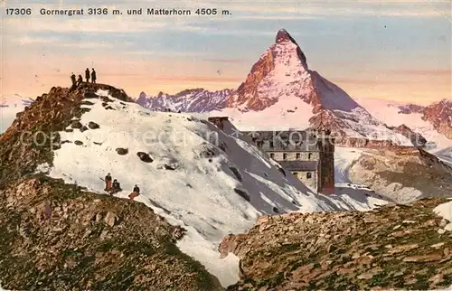 AK / Ansichtskarte  Gornergrat_Zermatt_VS Panorama mit Matterhorn 