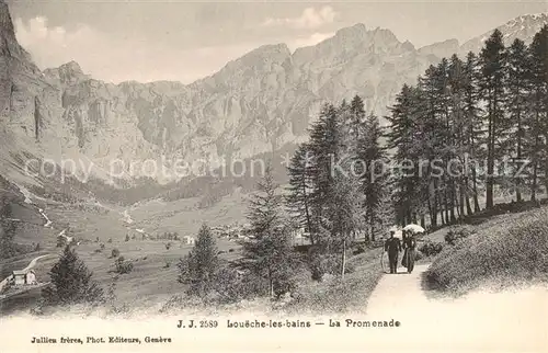 AK / Ansichtskarte  Loueche-les-Bains__Leukerbad_VS La Promenade 