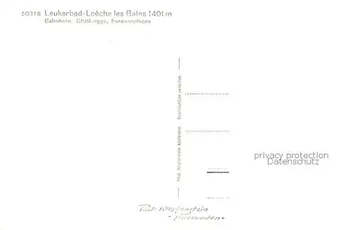 AK / Ansichtskarte  Leukerbad_Loueche-les-Bains_VS mit Balmhorn Gitzifurgge und Ferdenrothorn 