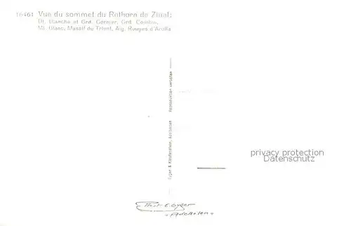 AK / Ansichtskarte  Zinal_VS Vue du sommet du Rothorn Dt Blanche et Grd Garnier Grd Cobin Zinal_VS