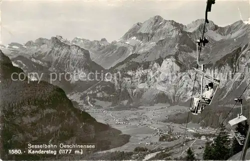 AK / Ansichtskarte  Kandersteg_BE Sesselbahn Oeschinensee Kandersteg_BE