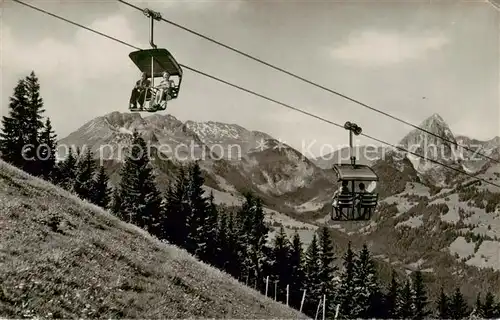 AK / Ansichtskarte  Gstaad_BE Sessellift Wasserngrat  