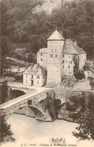 AK / Ansichtskarte  St_Maurice__Valais_VS Chateau de St Maurice 