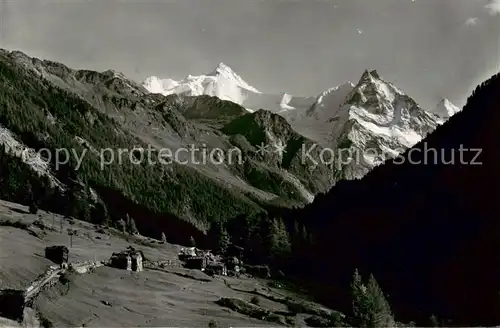 AK / Ansichtskarte  Ayer__Sierre_VS mit Rothorn Besso Gabelhorn 