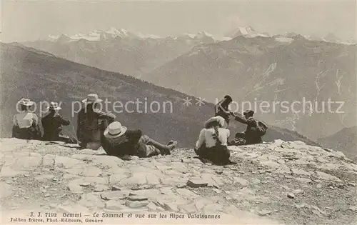 AK / Ansichtskarte  Gemmi_VS Le Sommet et vue sur les Alpes Valaisannes 
