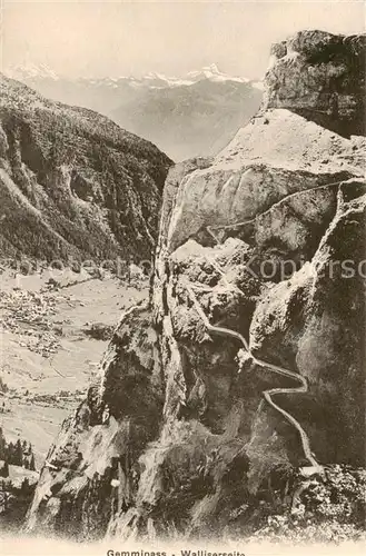 AK / Ansichtskarte  Gemmipass_2322m_VS Walliser Seite 