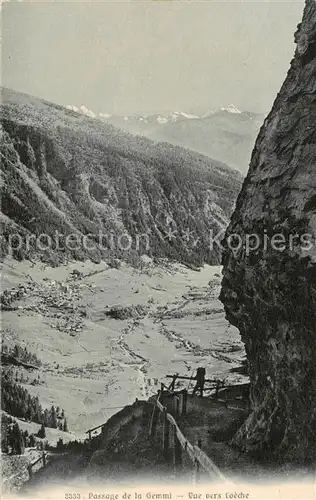 AK / Ansichtskarte  Gemmi_VS Passage de la Gemmi Vue vers Loeche 