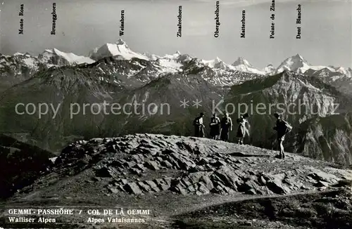AK / Ansichtskarte  Gemmipass_2322m_VS Walliser Alpen Bergsteigergruppe Blick vom Hotel Wildstrubel 
