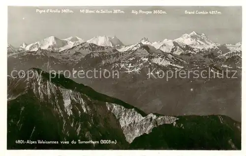 AK / Ansichtskarte  Torrenthorn_2998m_VS Alpes Valaisannes Hotel Torrentalp 