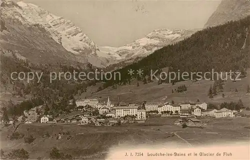 AK / Ansichtskarte  Loeche-les-Bains_VS et le Glacier de Fluh 