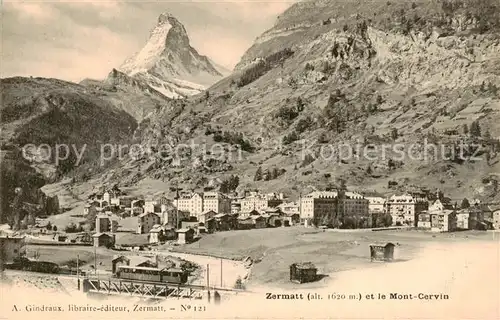 AK / Ansichtskarte  Zermatt_VS et le Mont Cervin Zermatt_VS