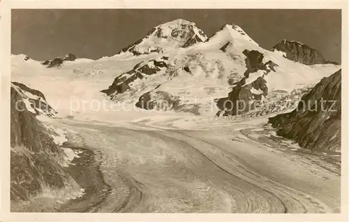 AK / Ansichtskarte  Eggishorn_2927m_VS Blick auf Aletschgletscher und Moench 