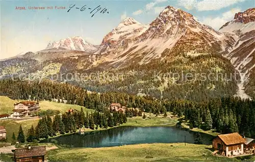 AK / Ansichtskarte  Arosa_GR Untersee mit Furka Arosa_GR