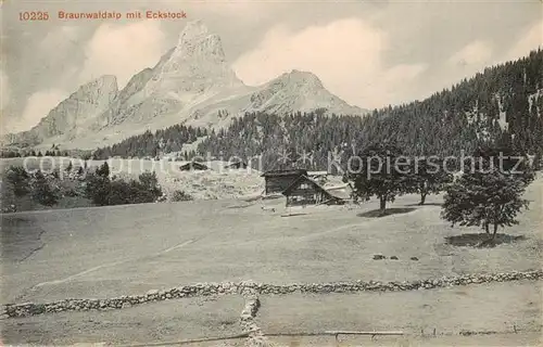 AK / Ansichtskarte  Braunwald_GL Braunwaldalp mit Eckstock Braunwald GL
