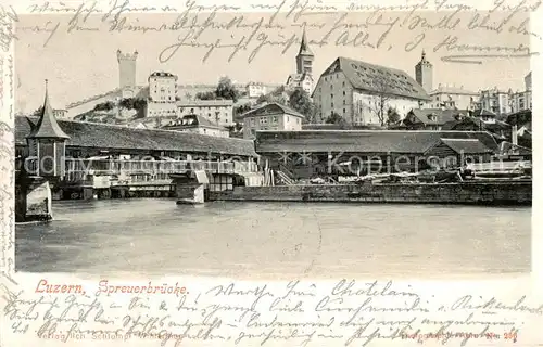 AK / Ansichtskarte  Luzern__LU Spreuerbruecke 