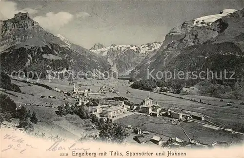 AK / Ansichtskarte  Engelberg__OW Panorama mit Titlis Spannoerter und Hahnen 