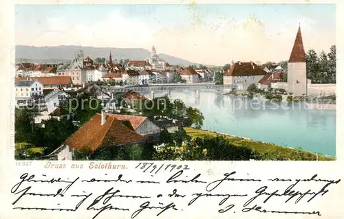 AK / Ansichtskarte  Solothurn Panorama Solothurn
