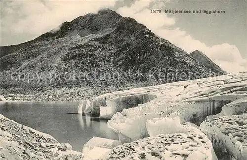 AK / Ansichtskarte Maerjelensee und Eggishorn Maerjelensee