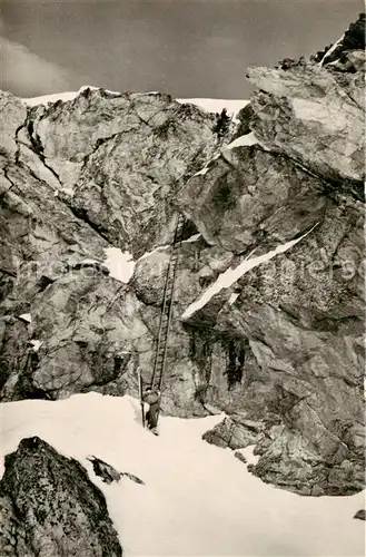 AK / Ansichtskarte Arolla_VS Le Passage des Echelles au Pas de Chevres Arolla_VS