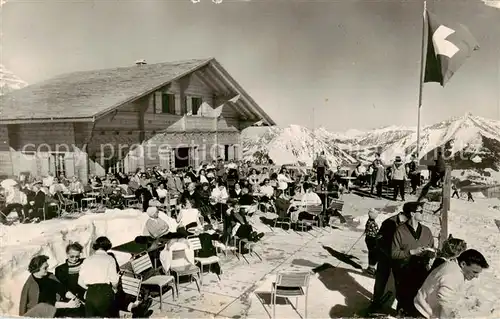 AK / Ansichtskarte Leysin_VD Restaurant de la Berneuse mit Sonnenterrasse 