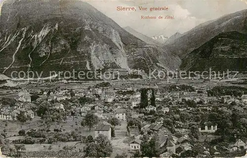 AK / Ansichtskarte Sierre_Siders_VS Vue generale Rothorn de Zinal 